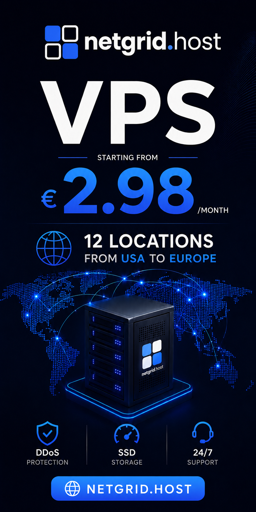 NetGrid Host — VPS from €2.98/mo